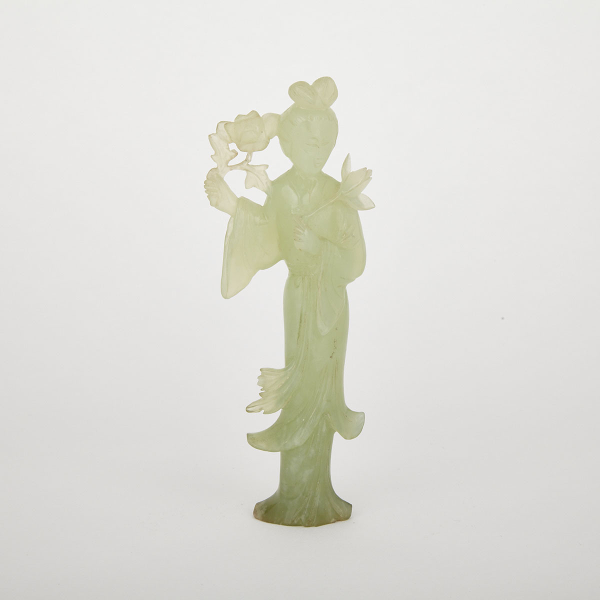 Jadeite Carving of a Meiren, Early 20th Century