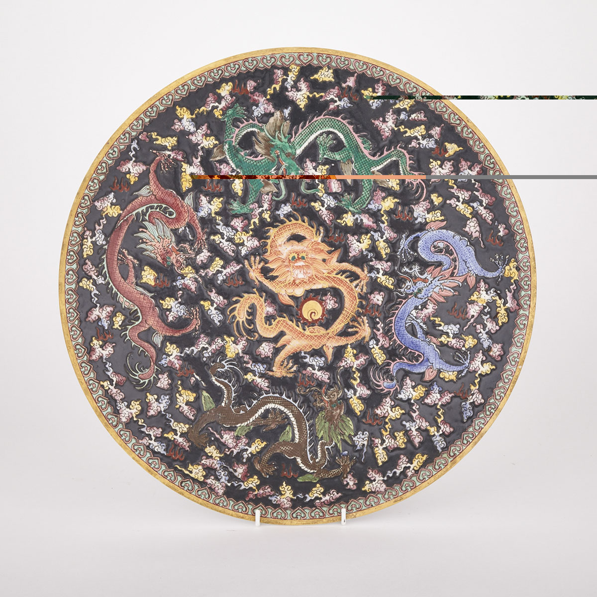 Famille Noir Charger, Qianlong Mark, Early 20th Century
