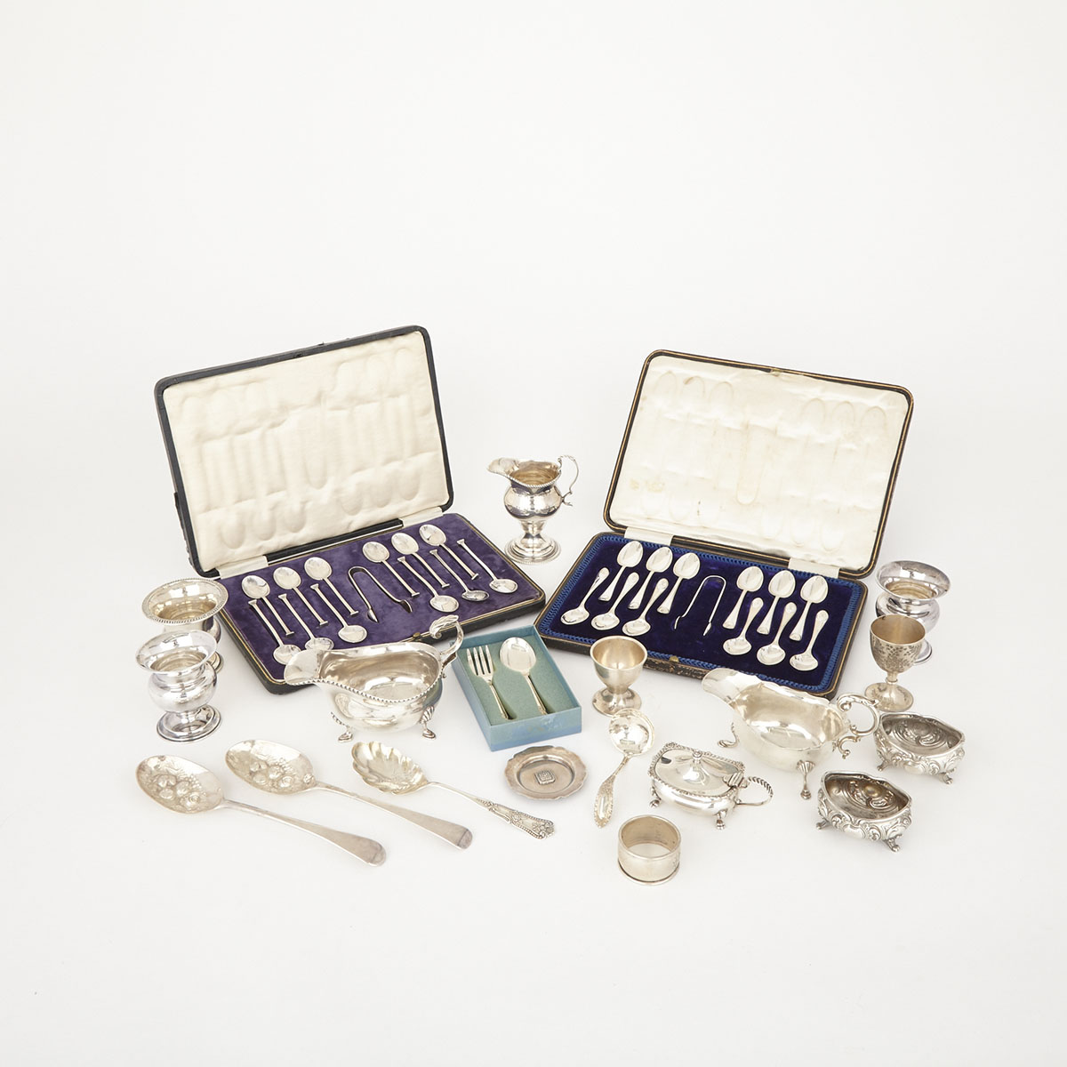 Grouped Lot of French, English and North American Silver, 19th/20th century