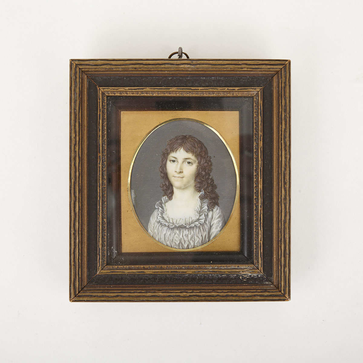 English School Portrait Miniature on Ivory of a Young Woman, early 19th century