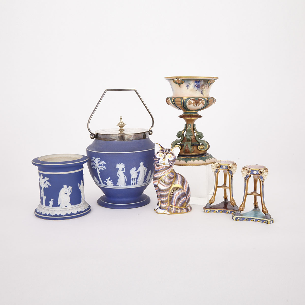 Group of English Ceramics, including Worcester, Minton, Derby and Wedgwood, late 19th/20th century