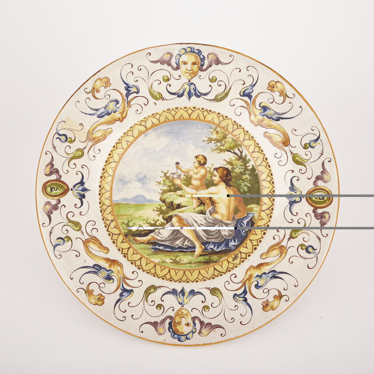 Italian Urbino-Style Maiolica Charger, late 19th century