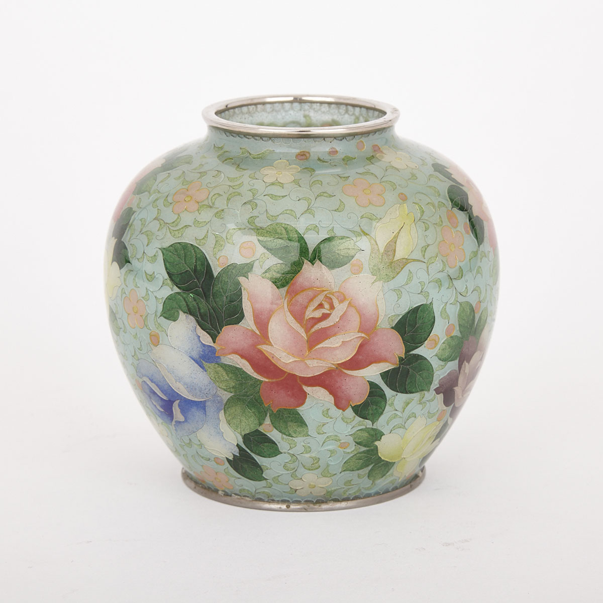 Japanese Plique-à-Jour Vase, 20th century