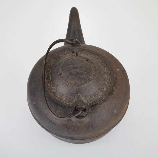 Large Ontario Cast and Wrought Iron Kettle, James Smart, Brockville, Ontario, 19th century