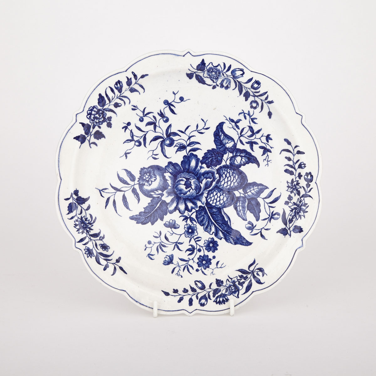 Worcester ‘Pine Cone’ Pattern Plate, c.1770-85