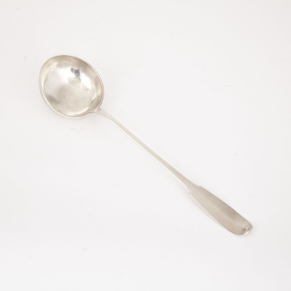 French Silver Fiddle Pattern Soup Ladle, 1786