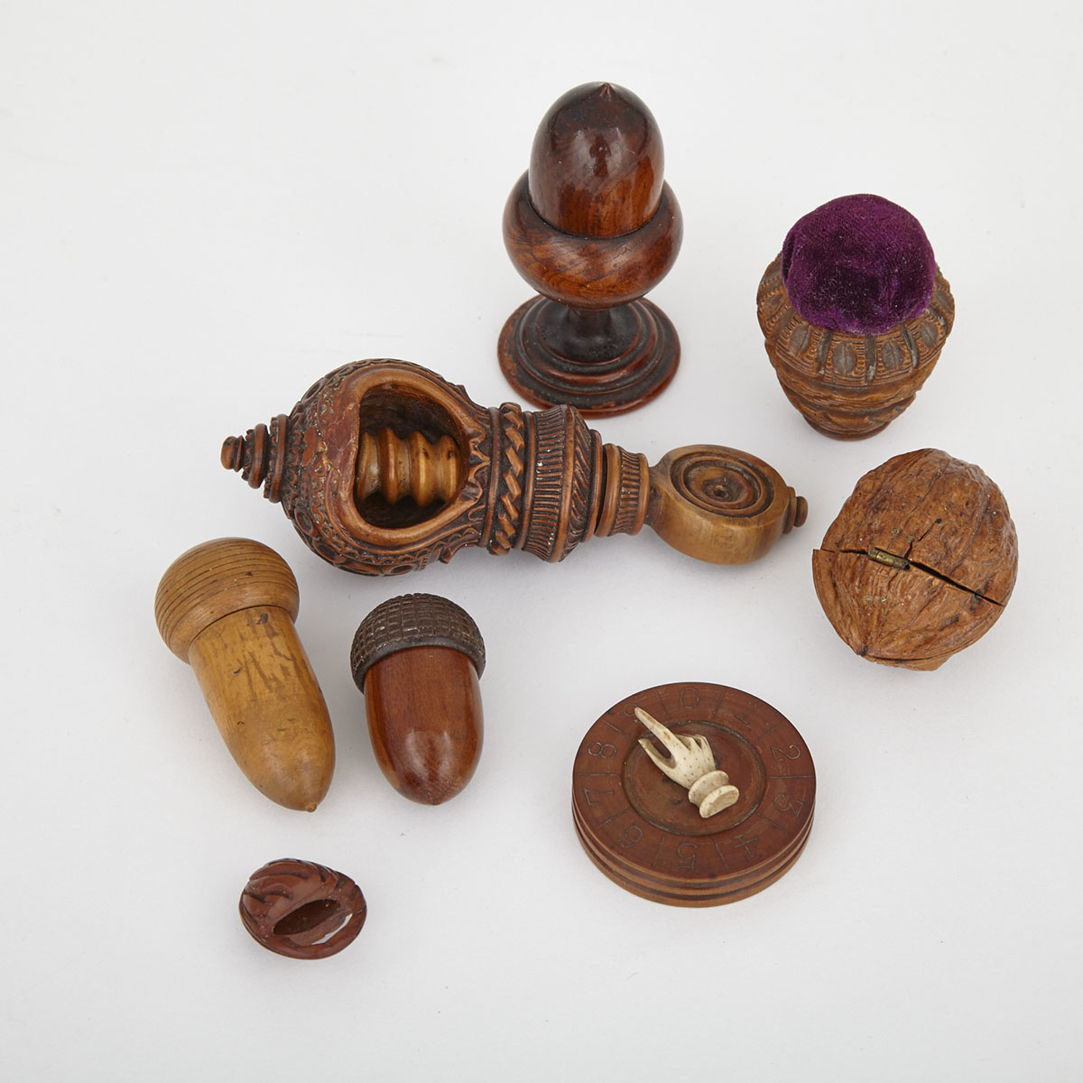 Collection of Treen Novelty items, 19th century