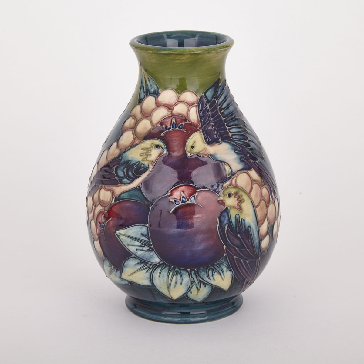 Moorcroft ‘Finches’ Vase, 1991