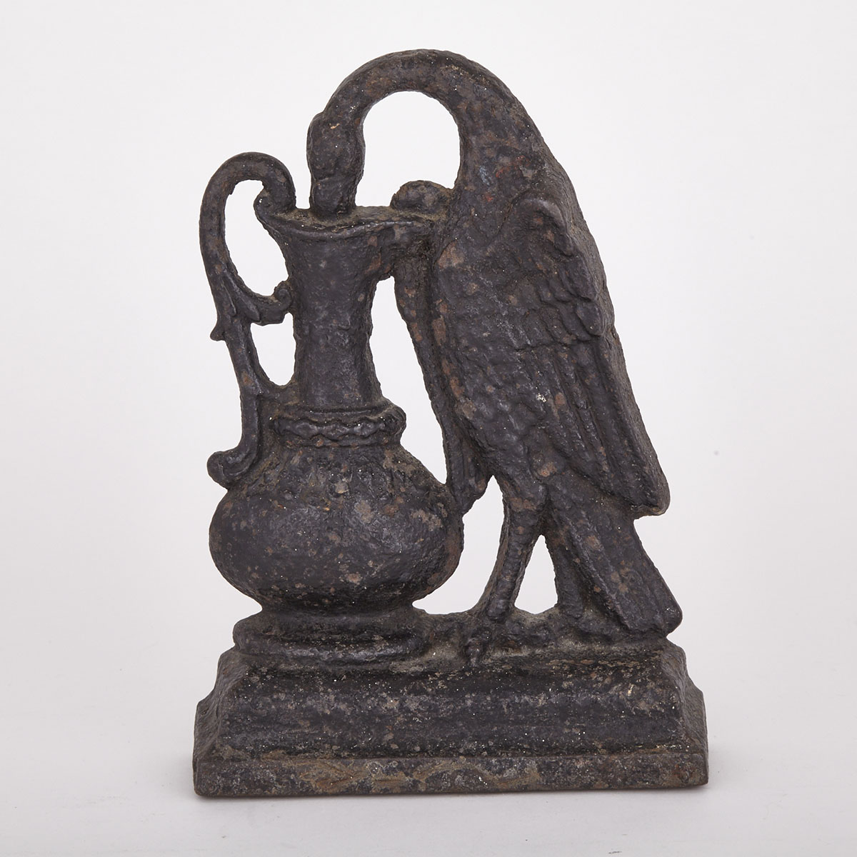 Painted Cast Iron Aesop’s Fable Doorstop, 19th century