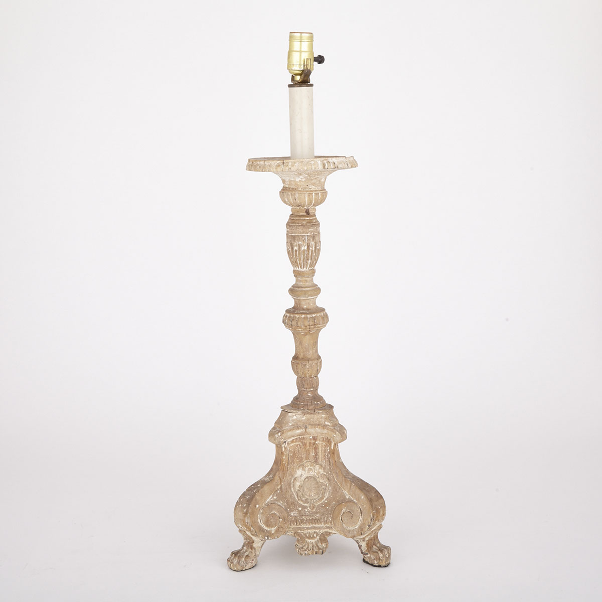 Italian Baroque Style Carved Pricket, late 18th/early 19th century