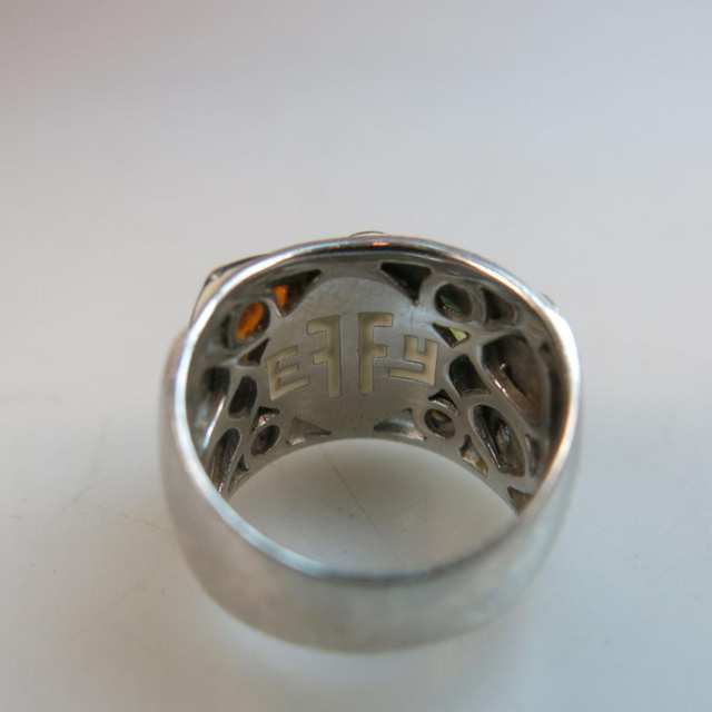 Effy Sterling Silver And Enamel Ring