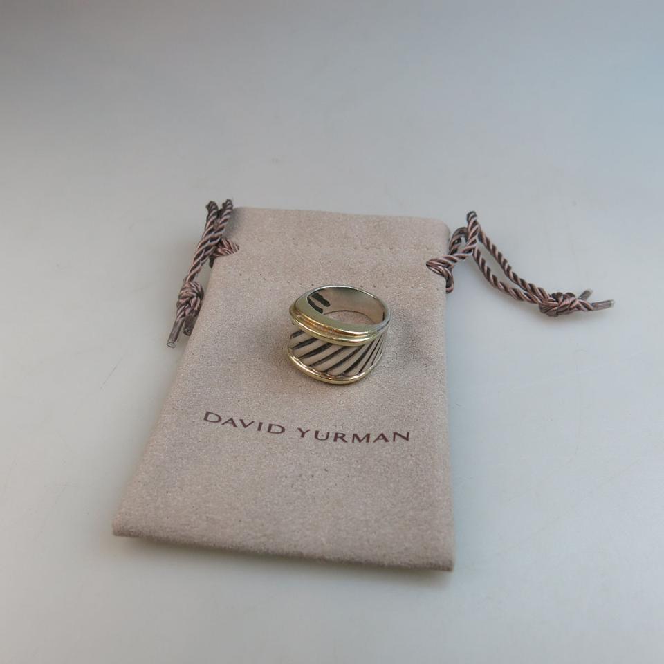 David Yurman Yellow Gold And Silver Cable Ring