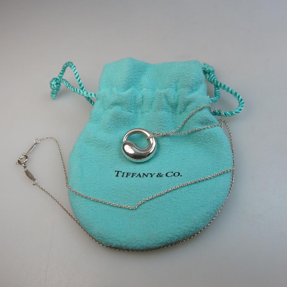 Tiffany & Company Elsa Peretti Spanish Sterling Silver Chain And Eternal Circle Pendant