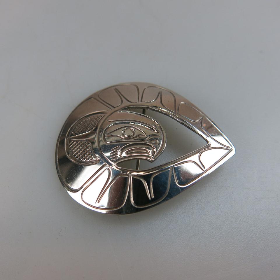 Haida Sterling Silver Pin