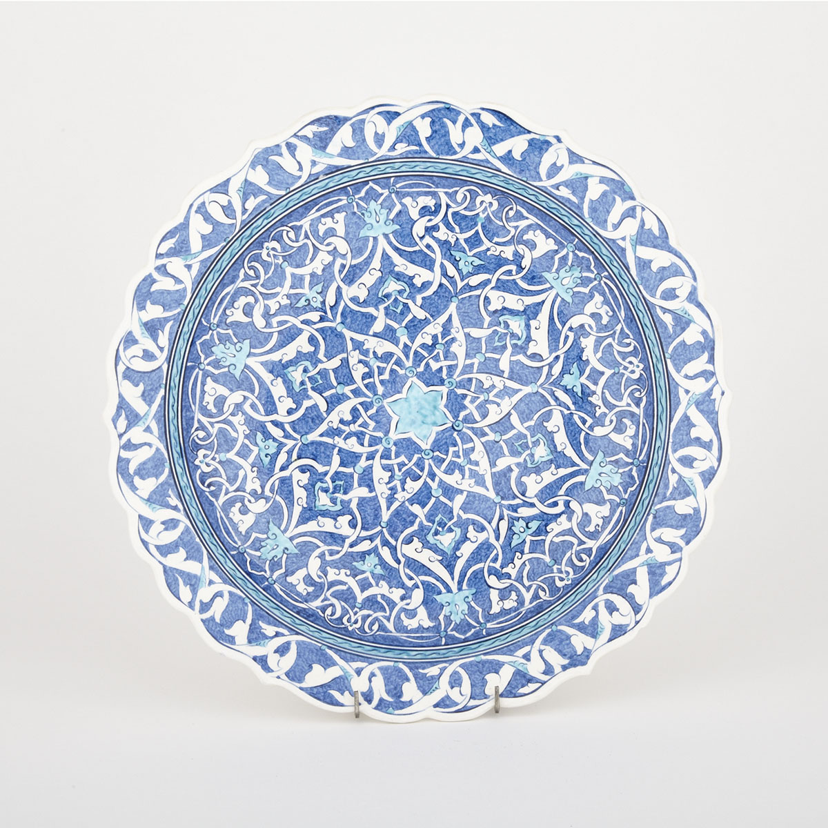 An Islamic Çini Tabaklar, Pottery Charger, Signed Byixli-Seyfettin, Kupahxa, Turkiye