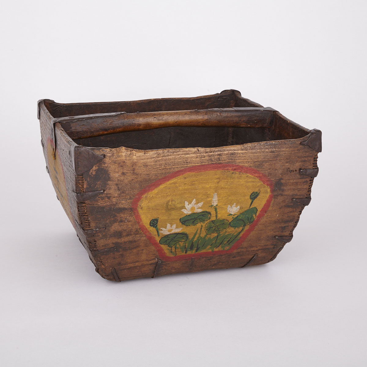 Wooden Rice Basket, 19th Century