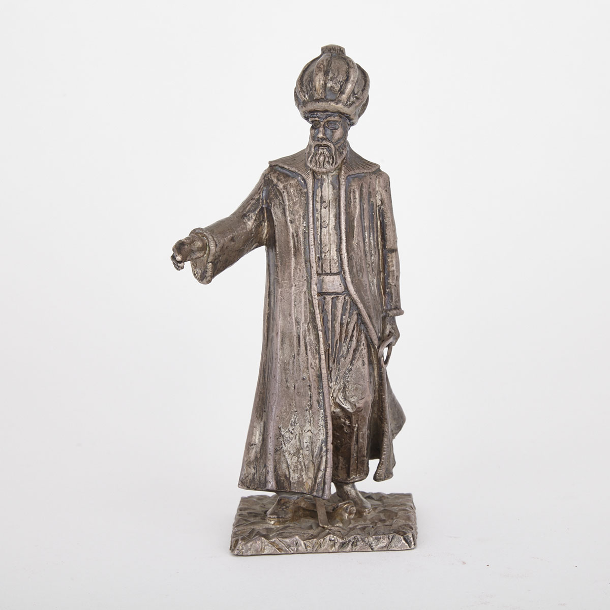 Silver Figure of Suleiman, Turkey, 19th Century