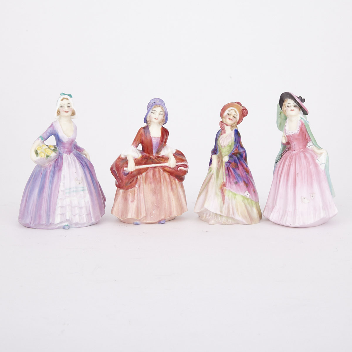 Group of Four Royal Doulton Miniature Figurines, 20th century 