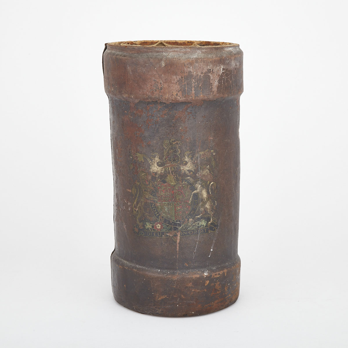 Royal Canadian Horse Artillery Leather Ammunition Bucket , 19th century