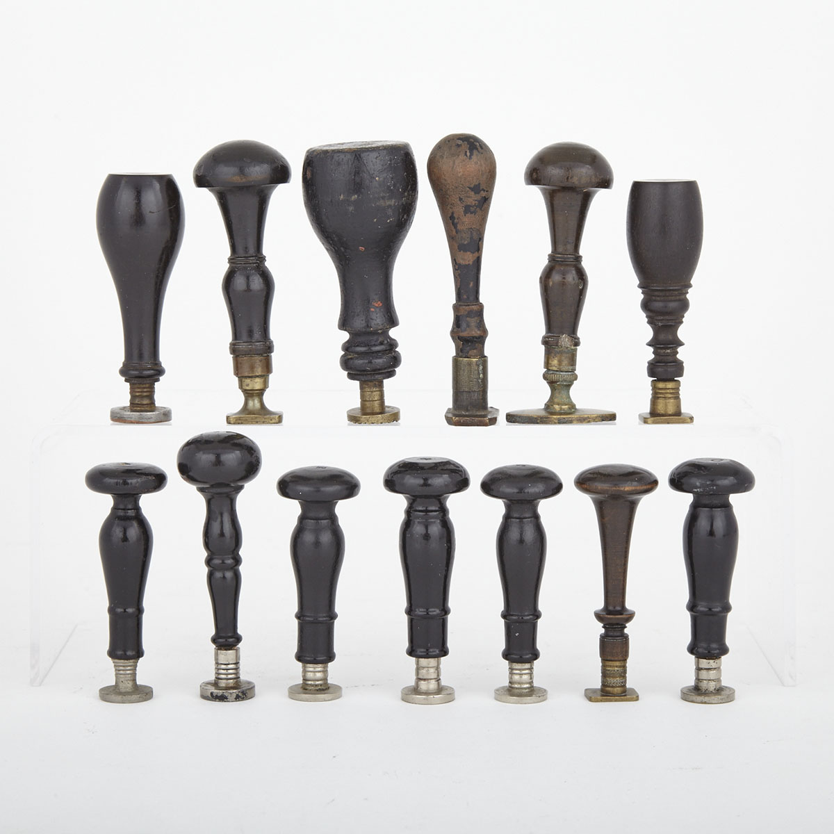 Collection of 13 Mostly Monogram Desk Seals, 19th/early 20th centuries