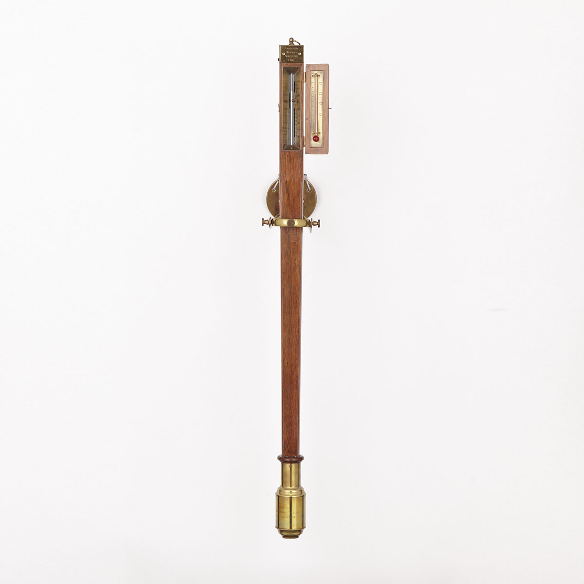 Victorian Mahogany Marine Stick Barometer, Whitchurch & Son, Derby, 19th century