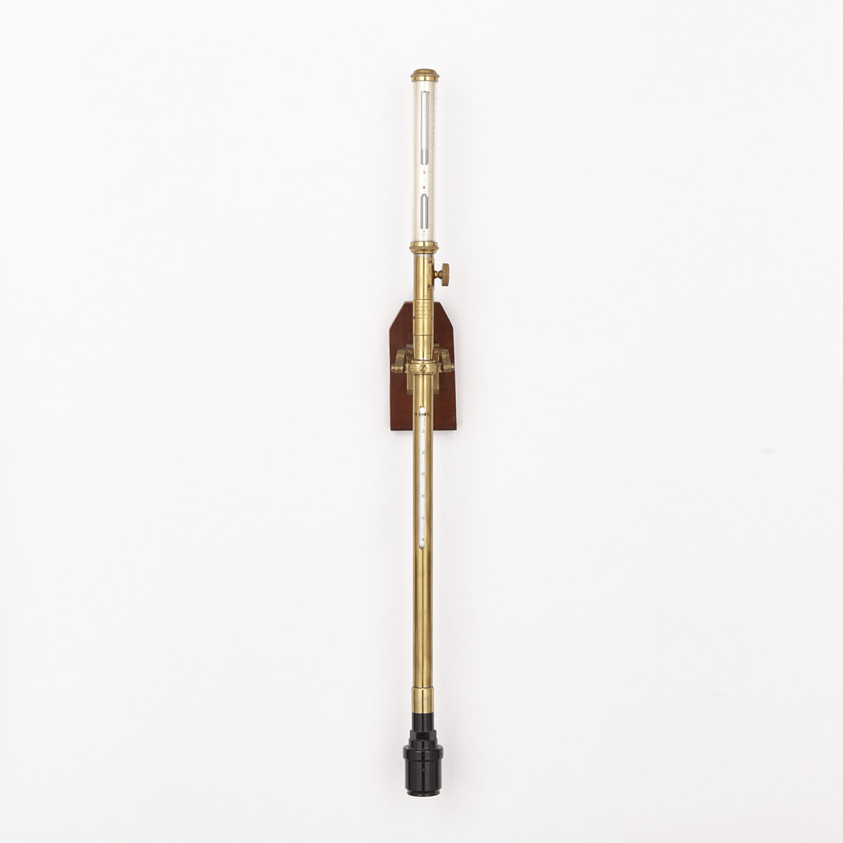 English Brass Marine Stick Barometer, James Joseph Hicks, London, 19th century