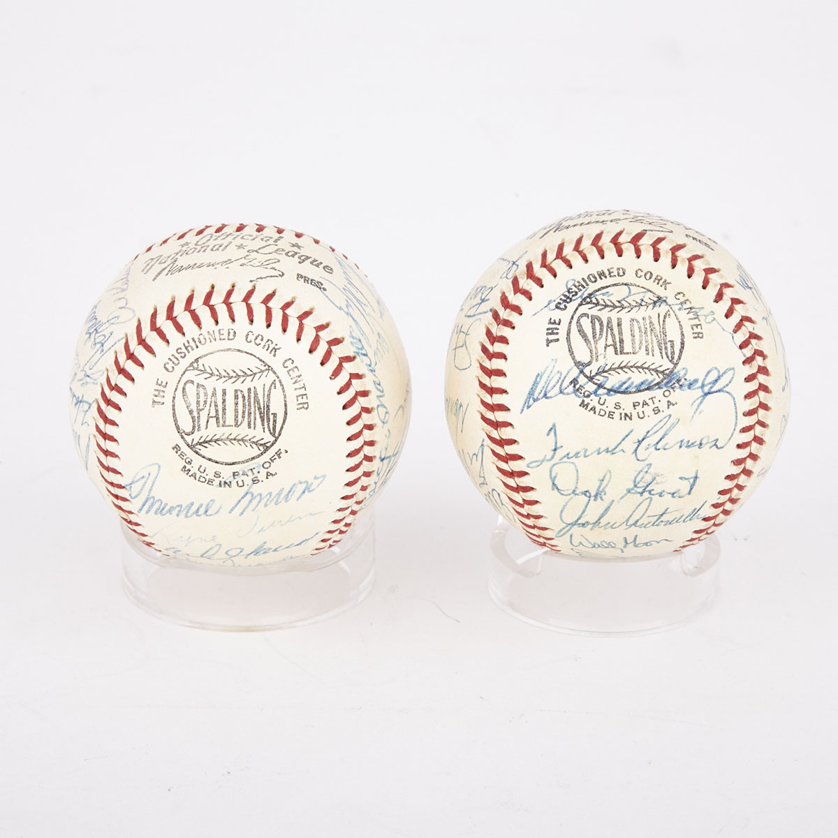 [Baseball] Two American and National League 1959 All Star Team Signed Baseballs