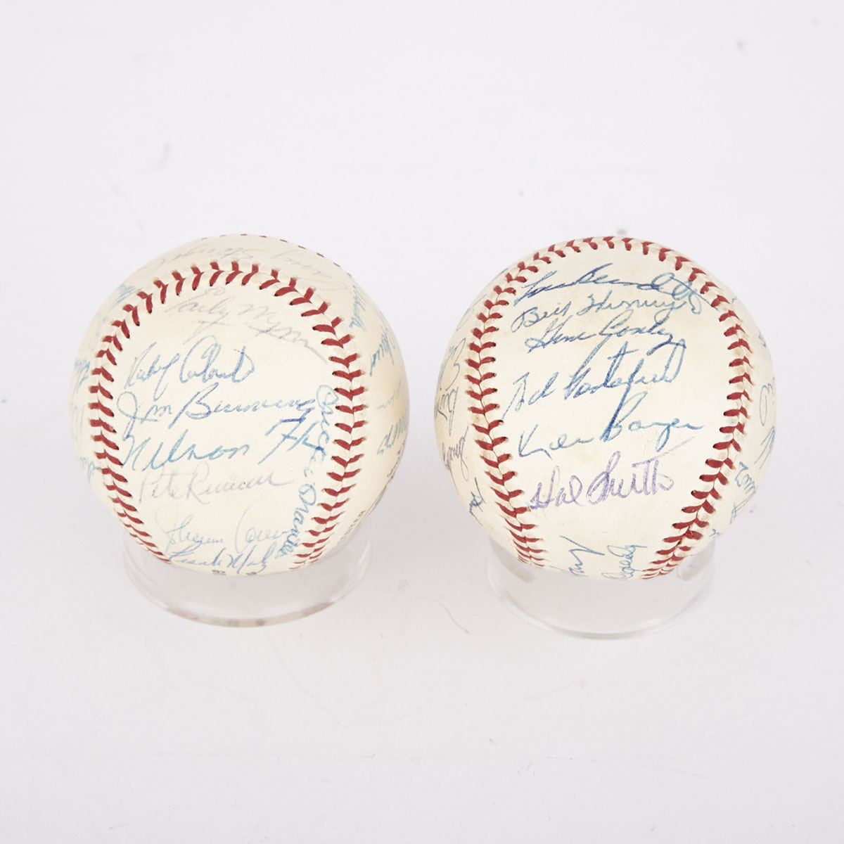 [Baseball] Two American and National League 1959 All Star Team Signed Baseballs