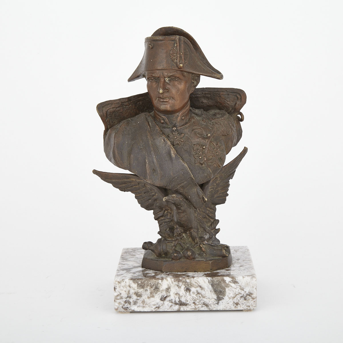 Italian Patinated Bronze Bust of Napoleon, after Tommaso Campaiolo, 20th century