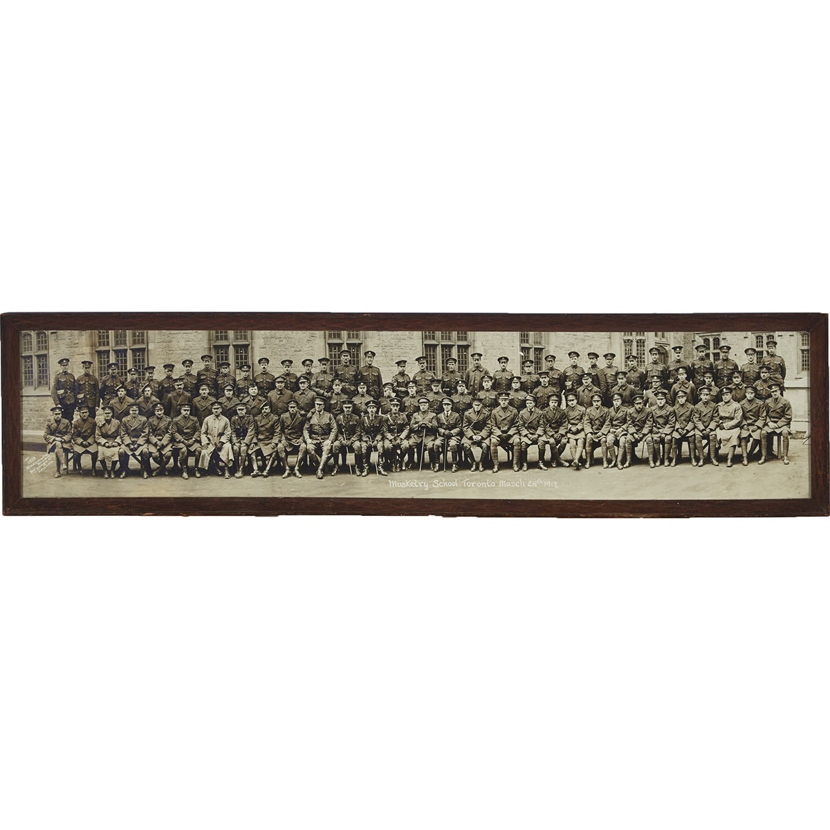 Panoramic Albumin Print Photograph of the ‘Musketry School, Toronto, March 28th, 1917’