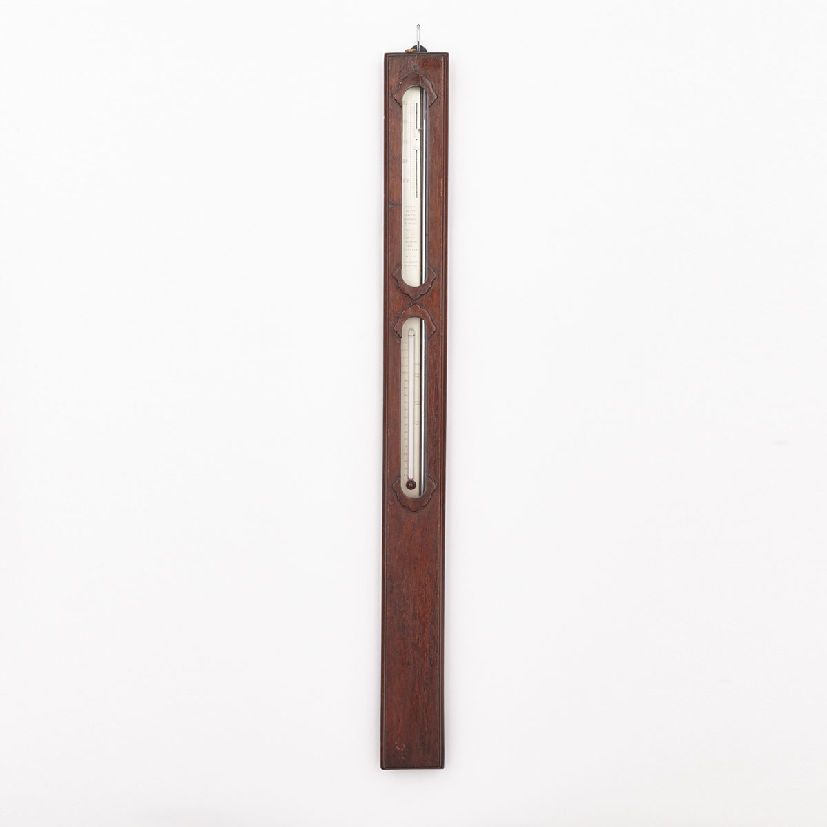 Canadian Mahogany Stick Barometer, J. H. Dorwin, Montreal, c.1860
