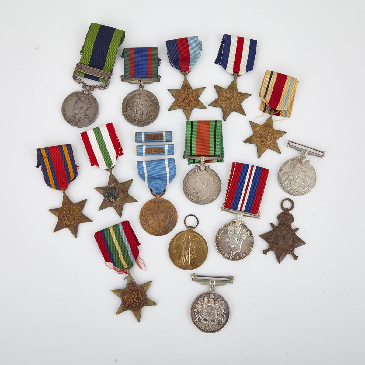 Group of Mostly Canadian WWII Military Service Medals, 20th Century