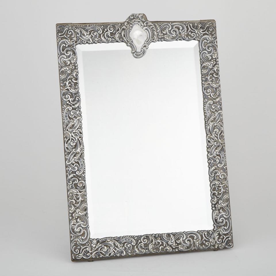 Late Victorian Silver Framed Wall Mirror, Goldsmiths & Silversmiths Co., London, 1900