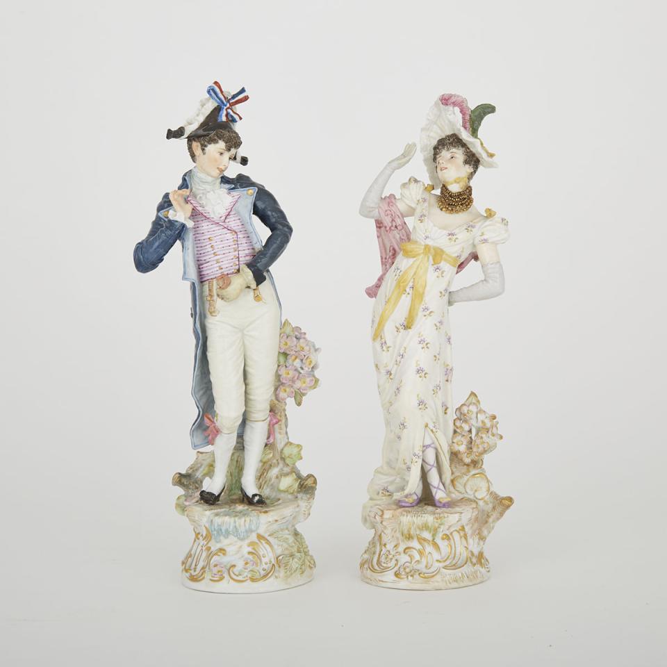 Pair of Meissen Costume Figures, Alfred König, early 20th century