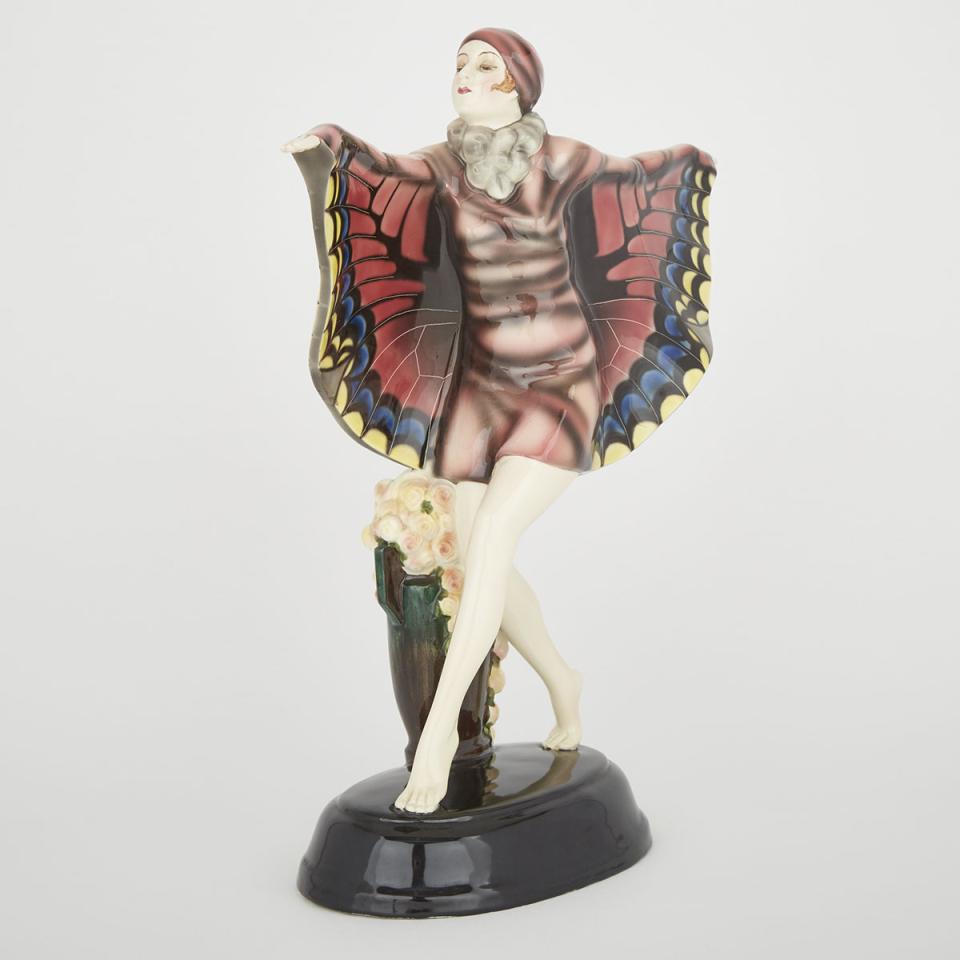 Goldscheider Figure of ‘Butterfly Girl’, Josef Lorenzl, 1920s