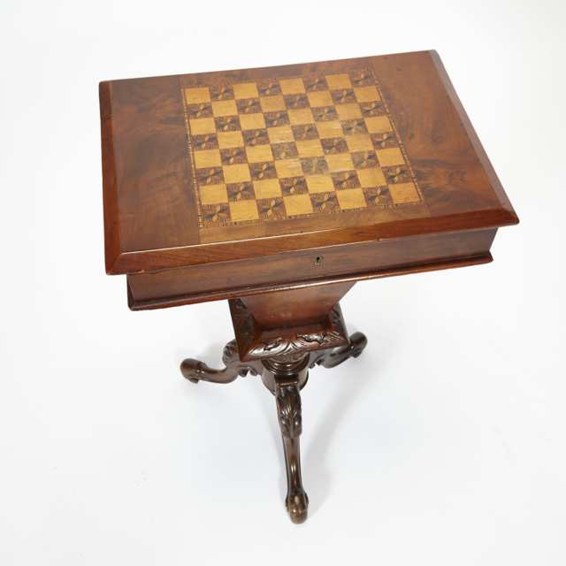 Early Victorian Mahogany Work Table, mid 19th cetury