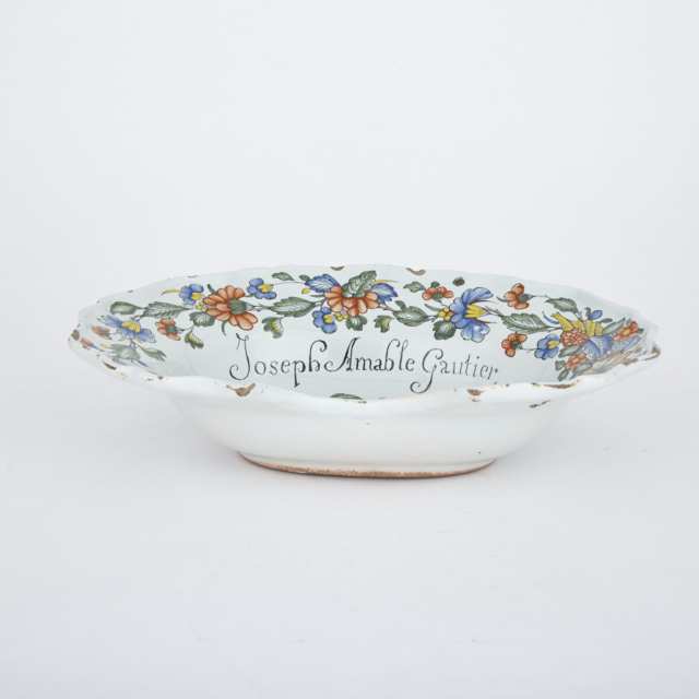 French Faience Barber’s Bowl, late 19th/early 20th century