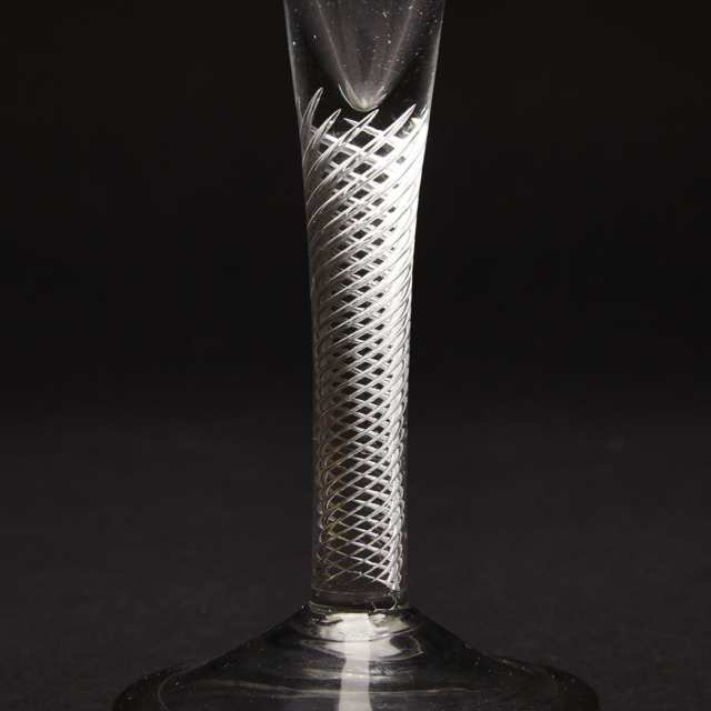 English Air Twist Stemmed Ale Glass, 18th century