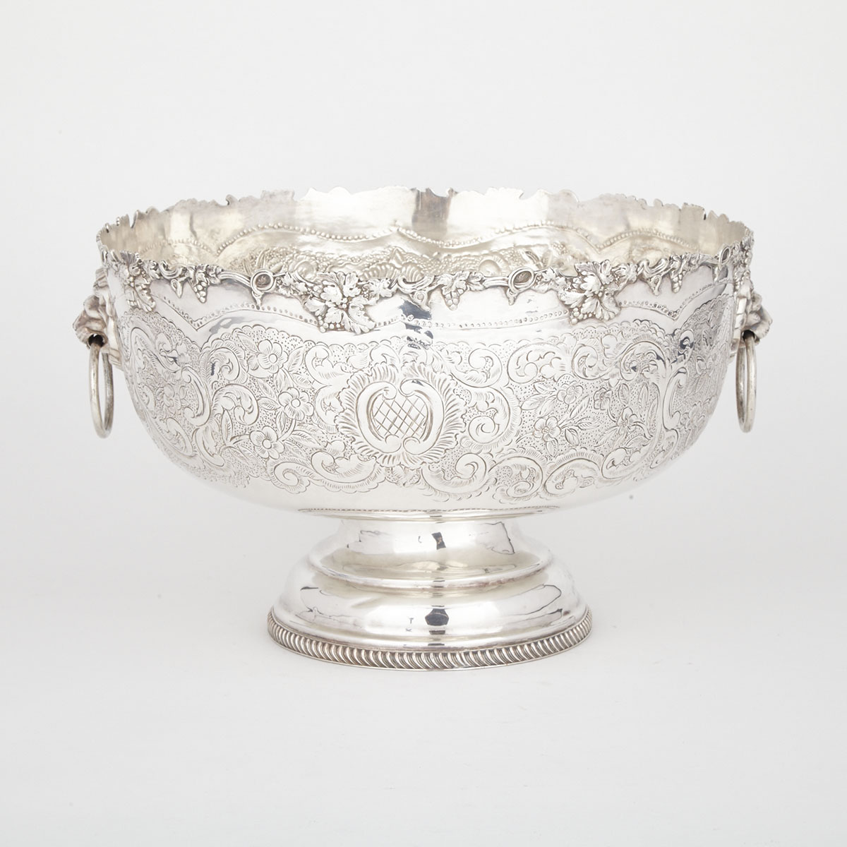 English Silver Plated Large Punch Bowl, 20th century