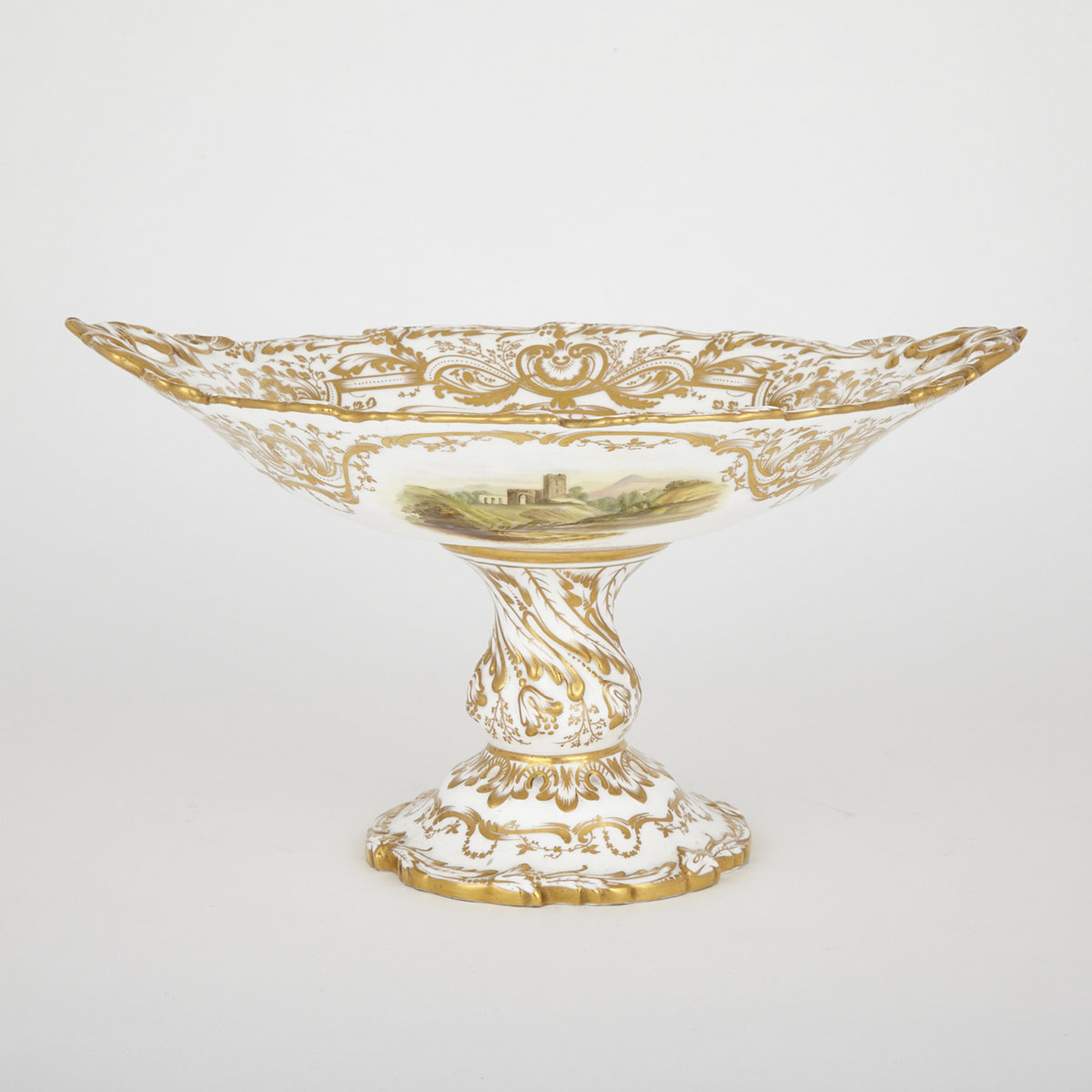 English Porcelain Pedestal-Footed Comport, c.1830