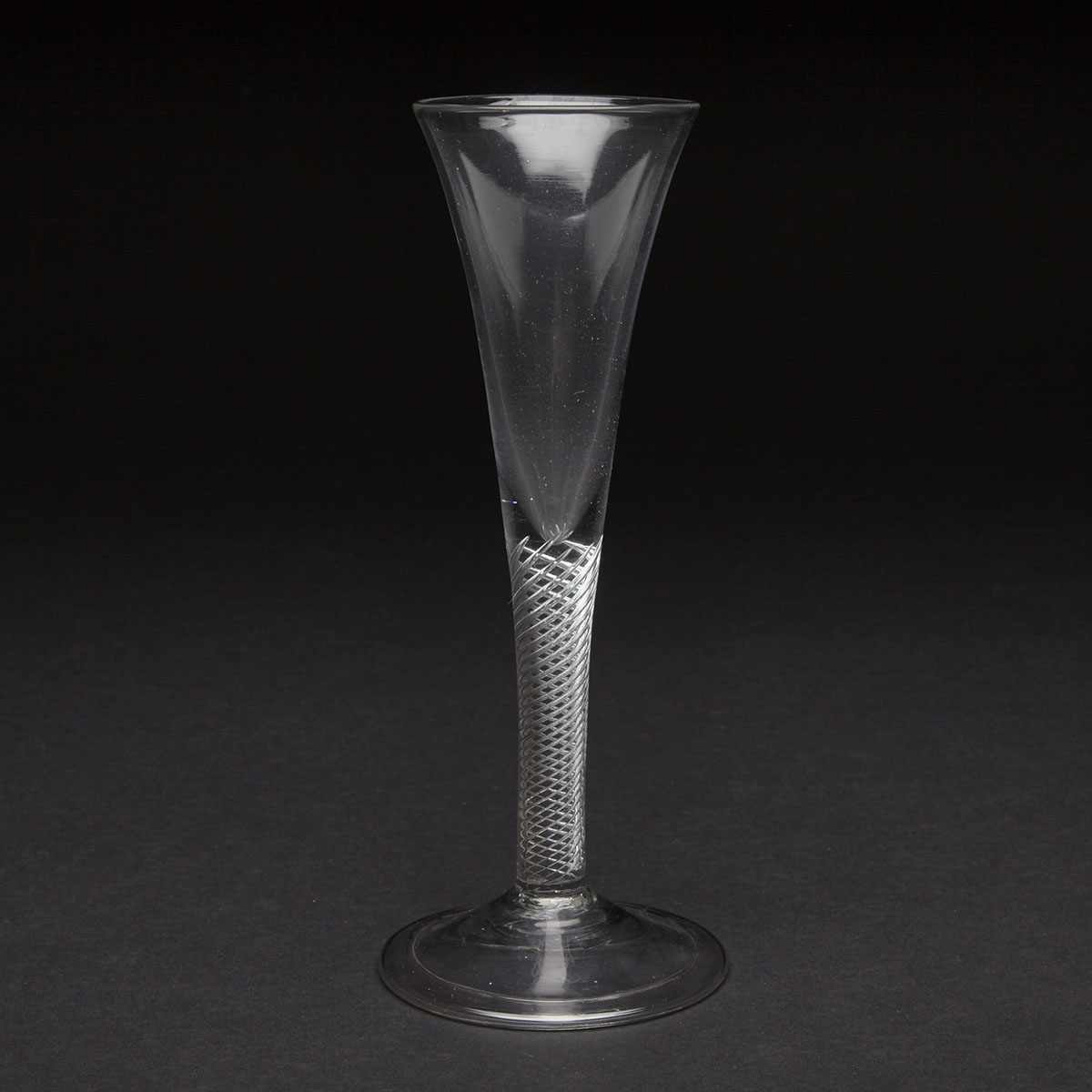 English Air Twist Stemmed Ale Glass, 18th century