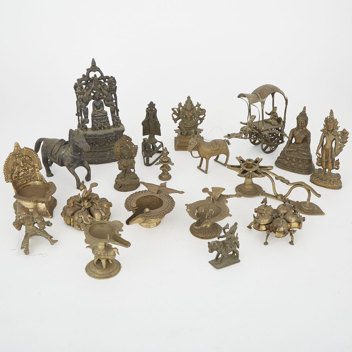 Eighteen Pieces of Indian Bronze, 18th Century and Earlier