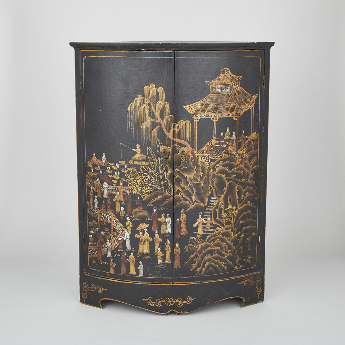 Lacquered Chinoiserie Corner Cabinet, 19th/20th Century