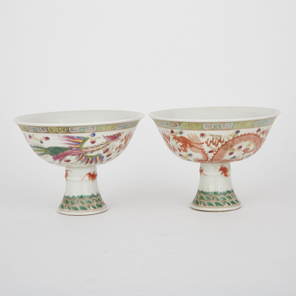 A Pair of Guangxu High-Footed Bowls