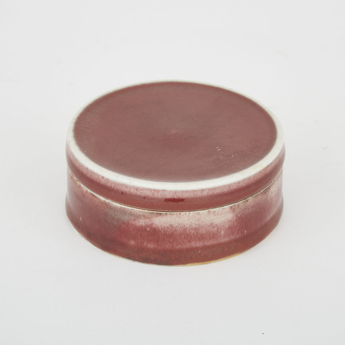 Copper Red Circular Box, Early 20th Century