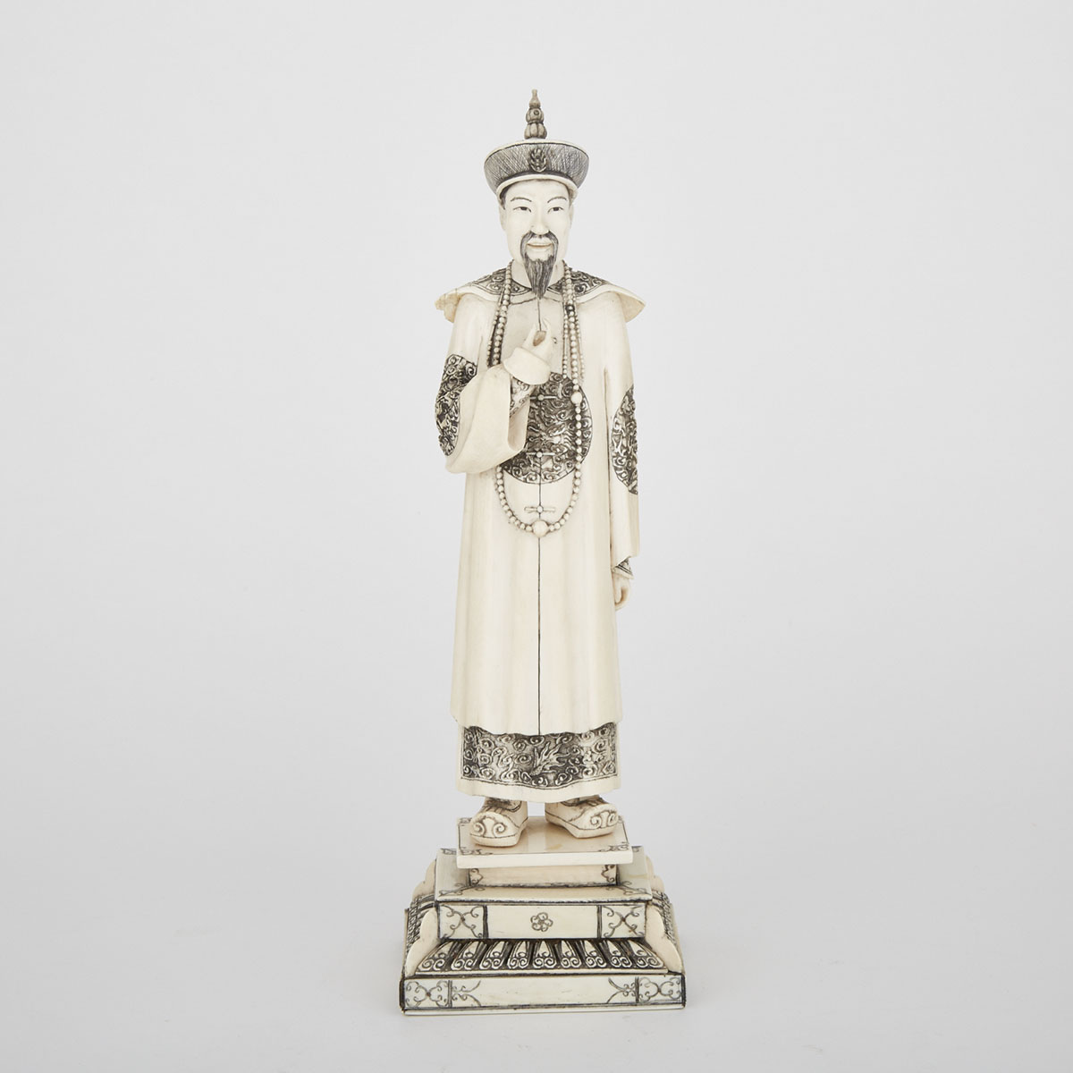 Carved Ivory Figure of a Scholar, Early 20th Century