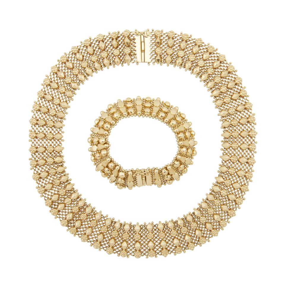 18k Yellow Gold Mesh Necklace