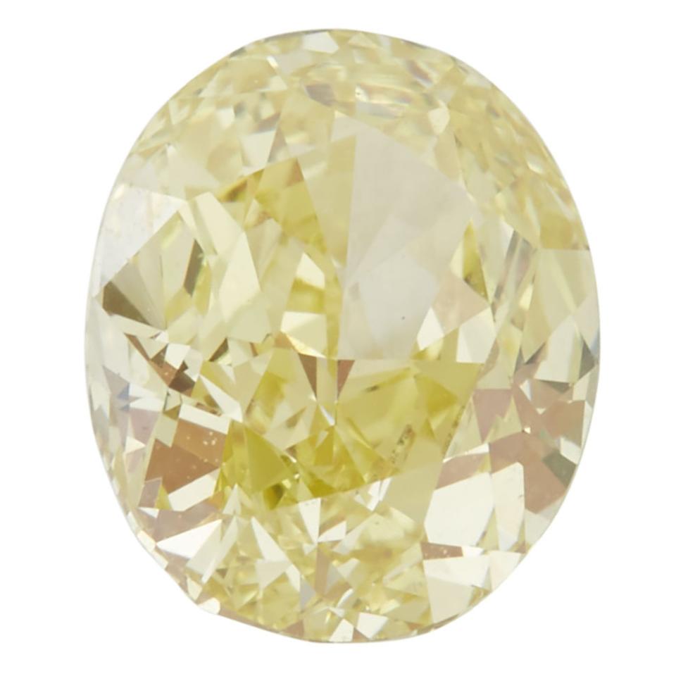 Unmounted Oval Cut Fancy Yellow Diamond