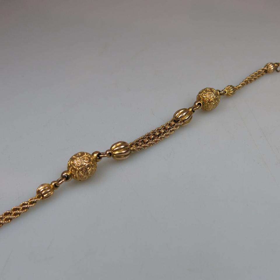 14k Yellow Gold Double Rope Bracelet