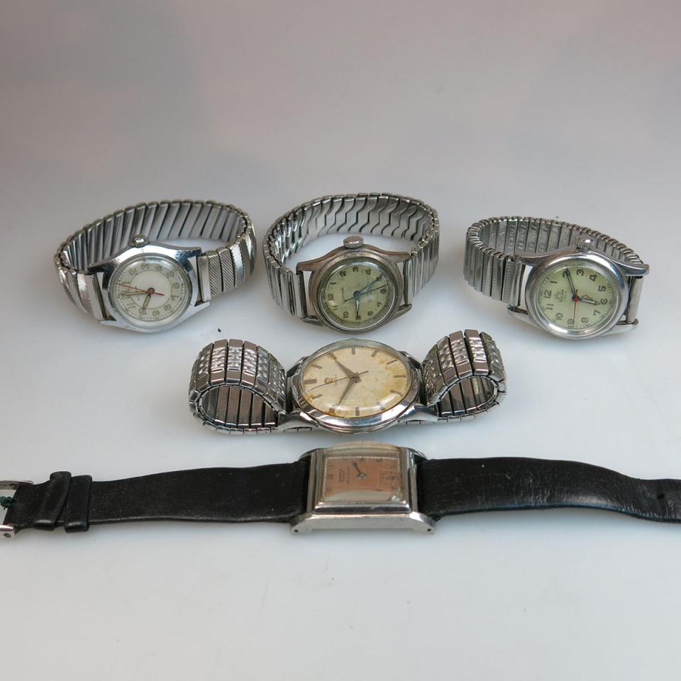 5 Various Vintage Wristwatches